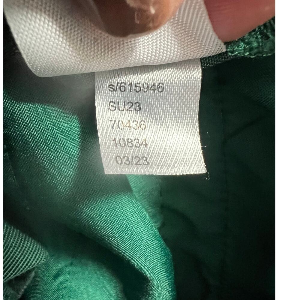 Loft Emory Wide Leg Trouser Pants, Size 8P, Emerald Green, High Rise, Pleated - Picture 5 of 8